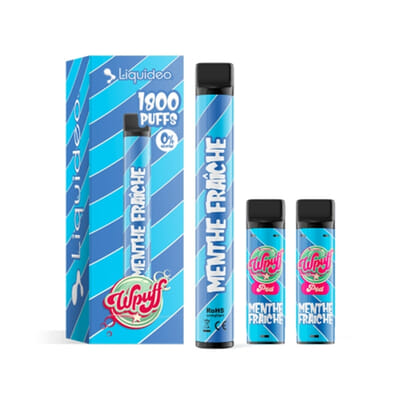 Kit WPuff 1800 - Menthe fraîche - 1 batterie + 3 pods