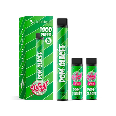 Kit WPuff 1800 - Pomme glacée - 1 batterie + 3 pods