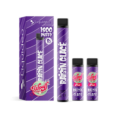 Kit WPuff 1800 - Raisin glacé - 1 batterie + 3 pods